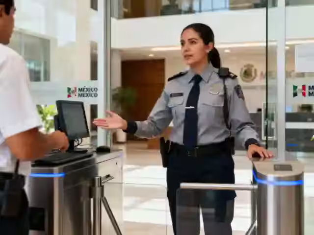 Validación de identidad en lobby de condominio en Roma Norte Cuauhtémoc CDMX